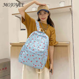 Cherry Print School Bag for Girls with Large Capacity