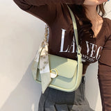 Summer Women Shoulder Messenger Bag Small Square Ribbon Bag