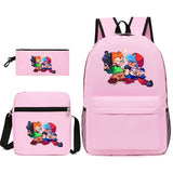 FNF Backpack 3pcs Set Cartoon School Bags Teens Outdoors Waterproof Schoolbag