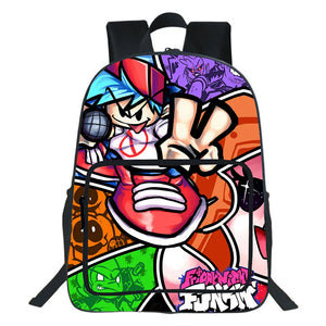 Friday Night Funkin Backpack Music Rhythm Game Print Rucksack Boy Girl Backpack