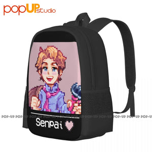 Fnf Senpai Backpack Large Capacity Gym Foldable Eco Friendly Multi-function