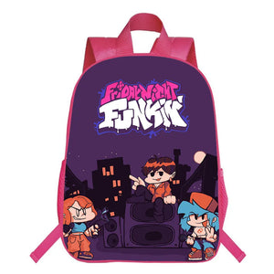 Friday Night Funkin School Bag Backpack Kindergarten Cartoon Storage Bag