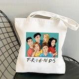 TV 2 Shopping Bag Handbag Jute Cotton Reusable Shopper Foldable Cloth Sac Toile