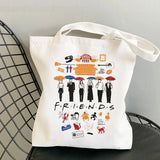 TV 2 Shopping Bag Handbag Jute Cotton Reusable Shopper Foldable Cloth Sac Toile