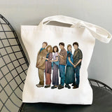 TV 2 Shopping Bag Handbag Jute Cotton Reusable Shopper Foldable Cloth Sac Toile