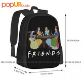 Girls Drinking Shirts Princess Party Backpack Large Capacity