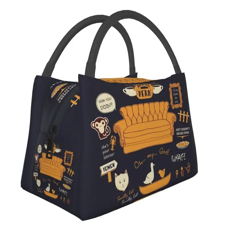 Insulated Lunch Bag for Women Leakproof TV Show Thermal Cooler Lunch Tote