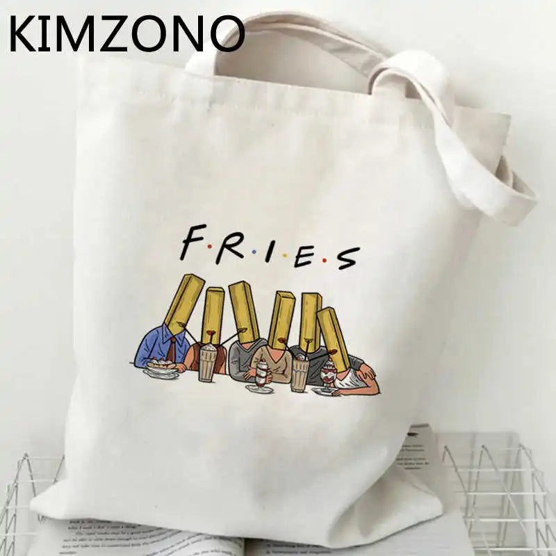 TV Show Recycle Bag Shopper Jute String Bolsa Sacolas