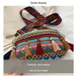Tassel Straw Raffia Boho Women Bag Waist Fanny Pack Belt Bum Hip Handbag