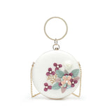 Fringe Flower Wild Shoulder Handbag Small Round Bag