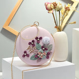 Fringe Flower Wild Shoulder Handbag Small Round Bag