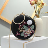 Fringe Flower Wild Shoulder Handbag Small Round Bag