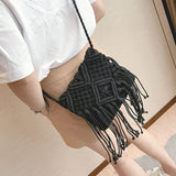 Boho Fringe Tassel Crossbody Bag for Women