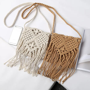 Boho Fringe Tassel Crossbody Bag for Women