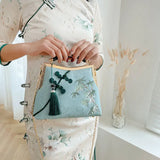 Vintage Tassel Bag Shell Lock Crossbody Chain Handbag Women's Purses