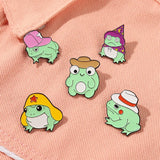 Frog Brooch Strawberry Magic Wizard Hat Christmas Middle Finger Frog