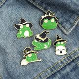 Frog Brooch Strawberry Magic Wizard Hat Christmas Middle Finger Frog
