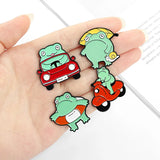 Frog Brooch Strawberry Magic Wizard Hat Christmas Middle Finger Frog