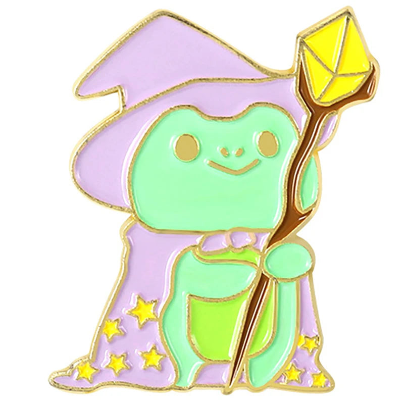 Frog Brooch Strawberry Magic Witch Hat Christmas