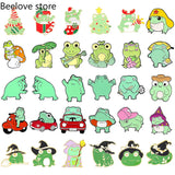Frog Brooch Strawberry Magic Wizard Hat Christmas Middle Finger Frog