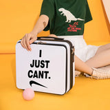 Front Open Luggage Compartment Portable Cosmetic Case 16 Inch Password Box Mini