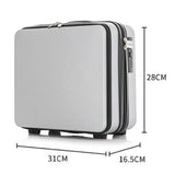 Front Open Luggage Compartment Portable Cosmetic Case 16 Inch Password Box Mini