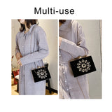 Frosted Leather Solid Messenger Bag for Women Small Shoulder Messenger Bag