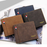 Frosted Men's Wallet Large Volume Retro Business Wallet