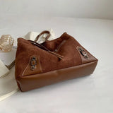 Frosted PU Leather Women's Handbags Purses Zipper Bags Vintage Bag