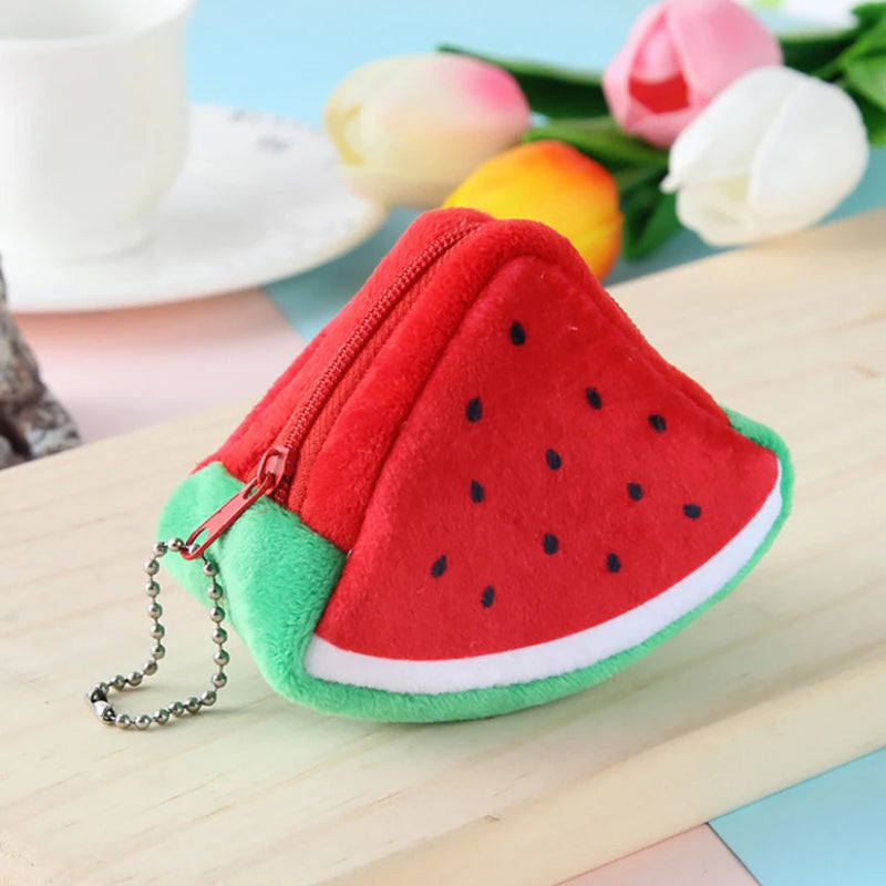 Fruit Plush Coin Purse for Girls, Kids Wallet