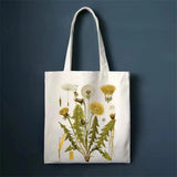 Fruit Print Floral Canvas Tote Bag Women's Shoulder Bag
