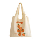 Fruit Printing Canvas Bag Female Shoulder Large Capacity Handbag