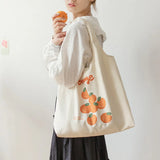 Fruit Printing Canvas Bag Female Shoulder Large Capacity Handbag