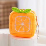 Fruit Style Coin Purse Plush Zipper Pendant Avocado Strawberry Coin Pouch