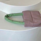 FSISLOVER Purple PU Leather Women's Bag Soft Small Square Handbags