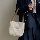 FSISLOVER Purple PU Leather Women's Bag Soft Small Square Handbags