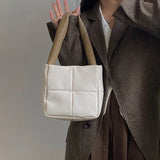 FSISLOVER Purple PU Leather Women's Bag Soft Small Square Handbags