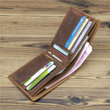 Men's Full Grain Leather Short Wallet Big Capacity 8062