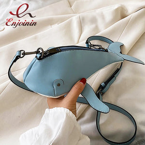 Leather Whale Women Shoulder Bag Purses and Handbags Crossbody Bag