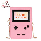 Pink Game Machine Leather Ladies Purse Handbag Clutch Bag Women Crossbody
