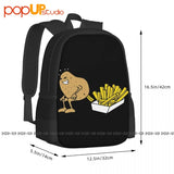 Fun Kartoffel Pommes 4 Heroes Backpack Large Capacity Eco Friendly