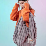Fluffy Plush Wide Strap Shoulder Bag