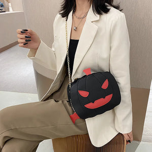 Pumpkin Chain Shoulder Bag Tote Crossbody Messenger Flap