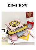 Vintage Telephone Shape Shoulder Bag for Women