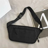 Street Hip Hop Crossbody Chest Bag With Keychain