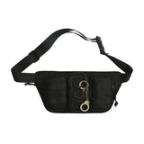 Street Hip Hop Crossbody Chest Bag With Keychain