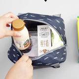 Canvas Lunch Bag Insulated Cooler Thermal Food Picnic Lunch Box For W