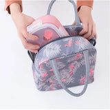 Functional Cooler Lunch Box Portable Insulated Canvas Lunch Bag