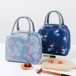 Functional Cooler Lunch Box Portable Insulated Canvas Lunch Bag