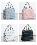 Functional Pattern Cooler Lunch Box Insulated Canvas Lunch Bag